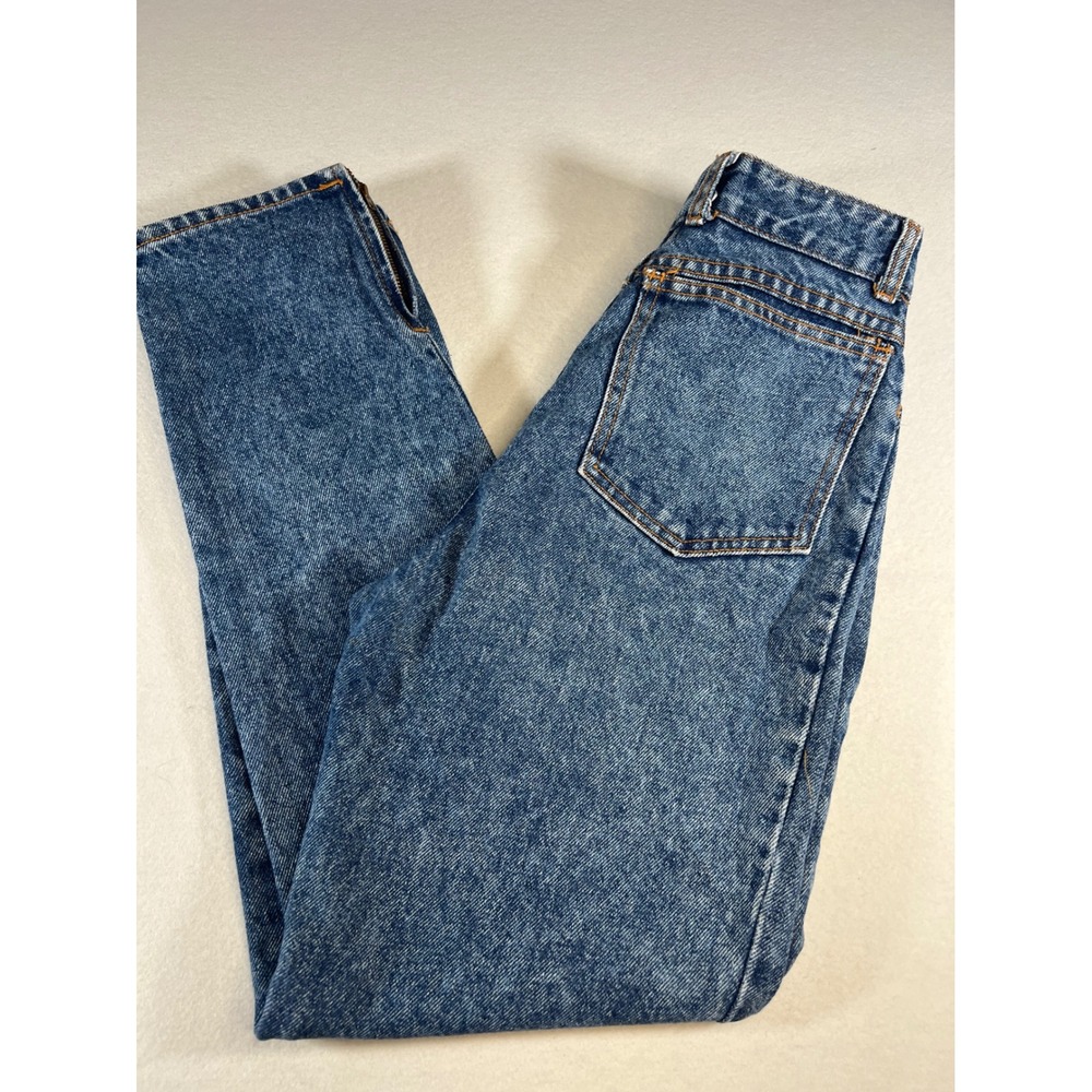 Vintage Bongo Gene Montesano Acid Wash High Waisted Ankle Zip Jeans Size 9 24x28